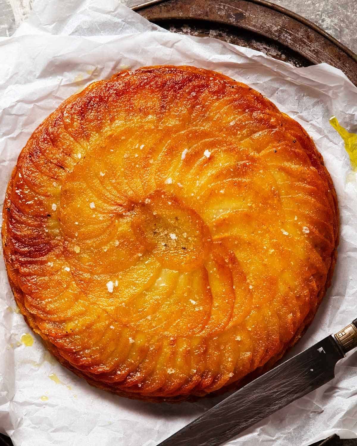 Pommes Anna golden layered potato cake