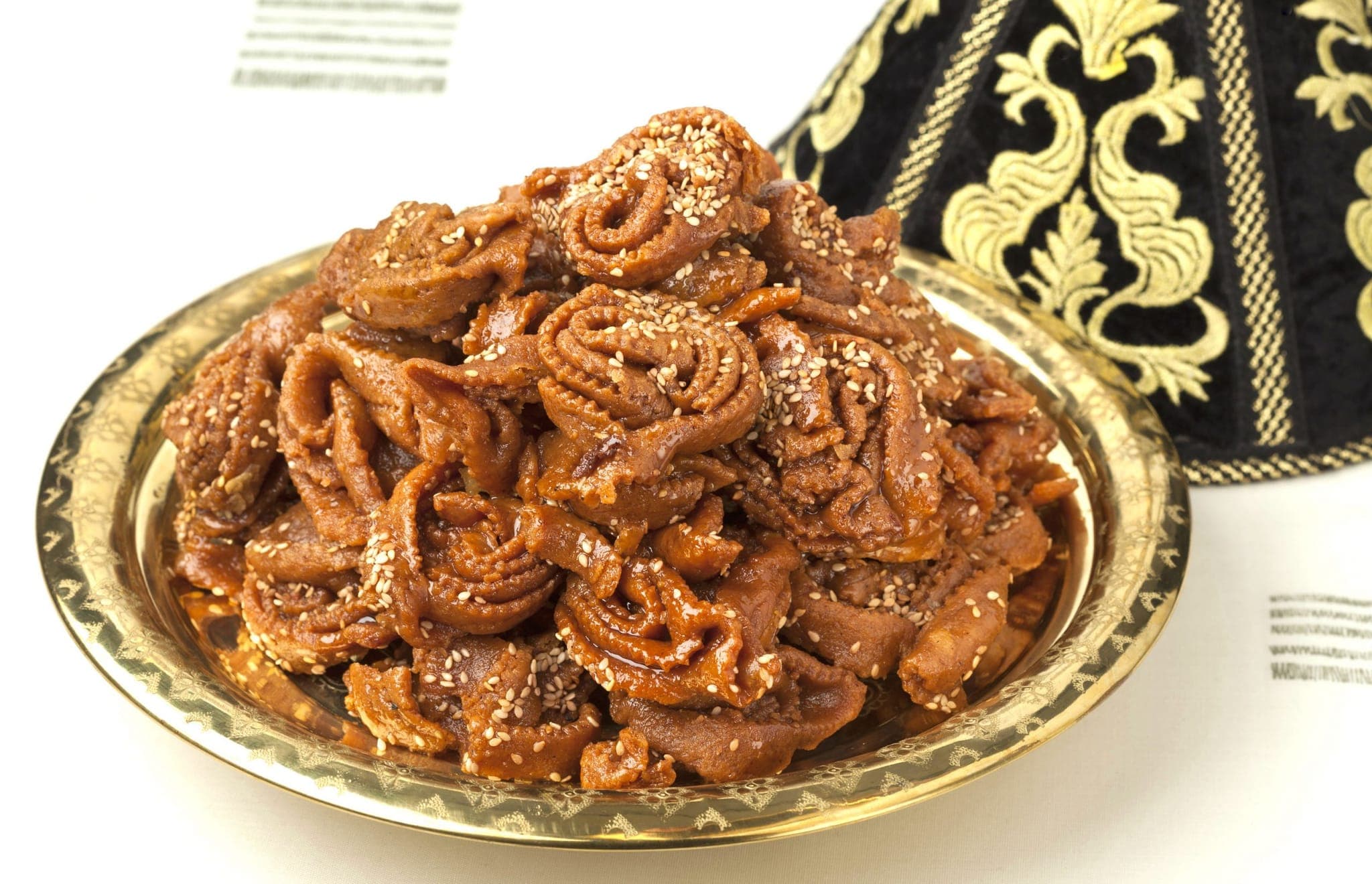 Chebakia sesame pastries glazed with honey