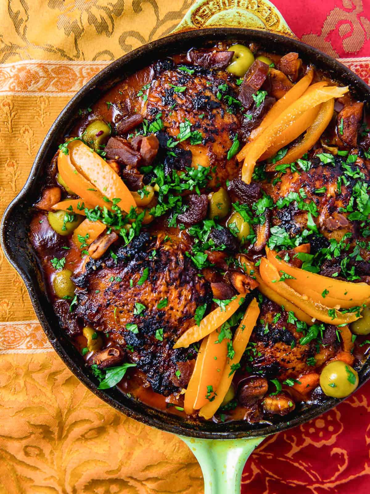 Chicken tagine with preserved lemon and olives