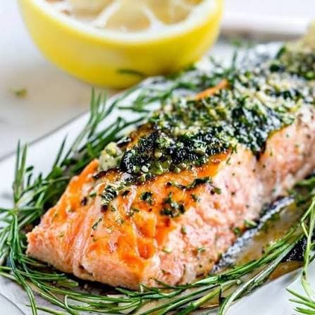 Cedar-Plank Salmon with Lemon, Dill, and Warm Mustard Glaze
