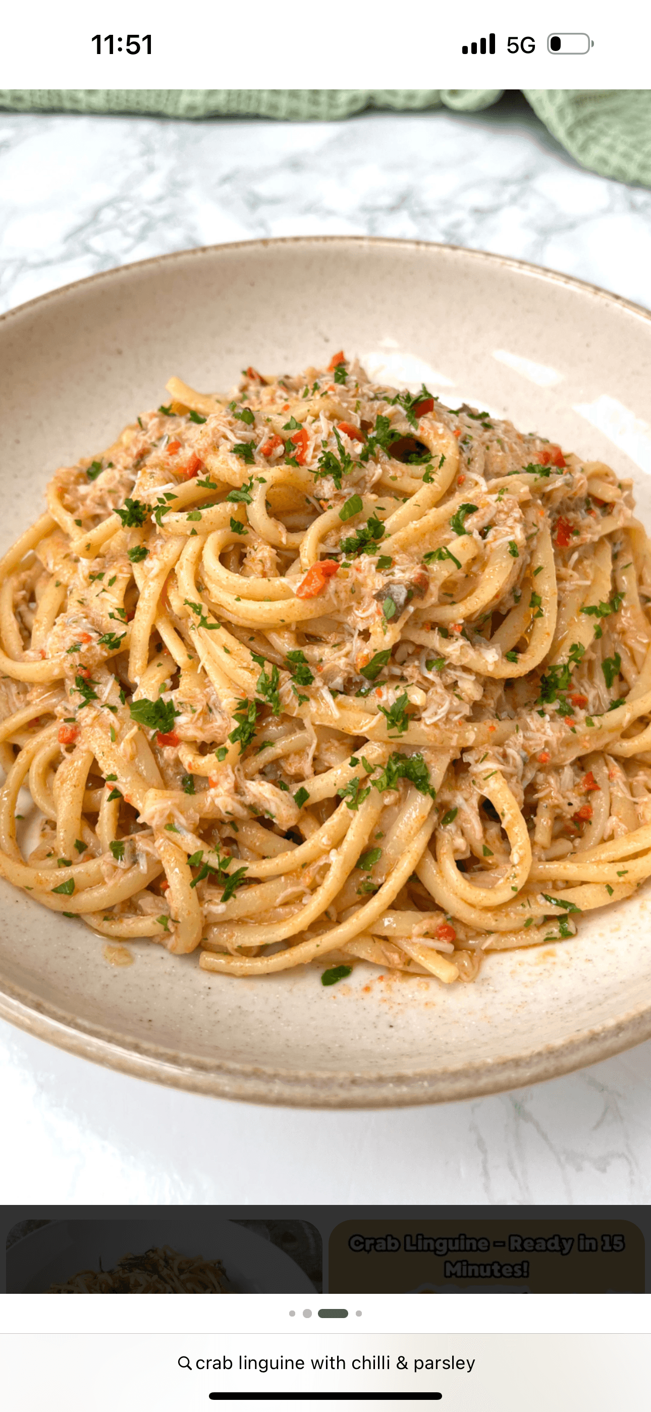 Crab Linguine with Lemon, Chili, and Parsley