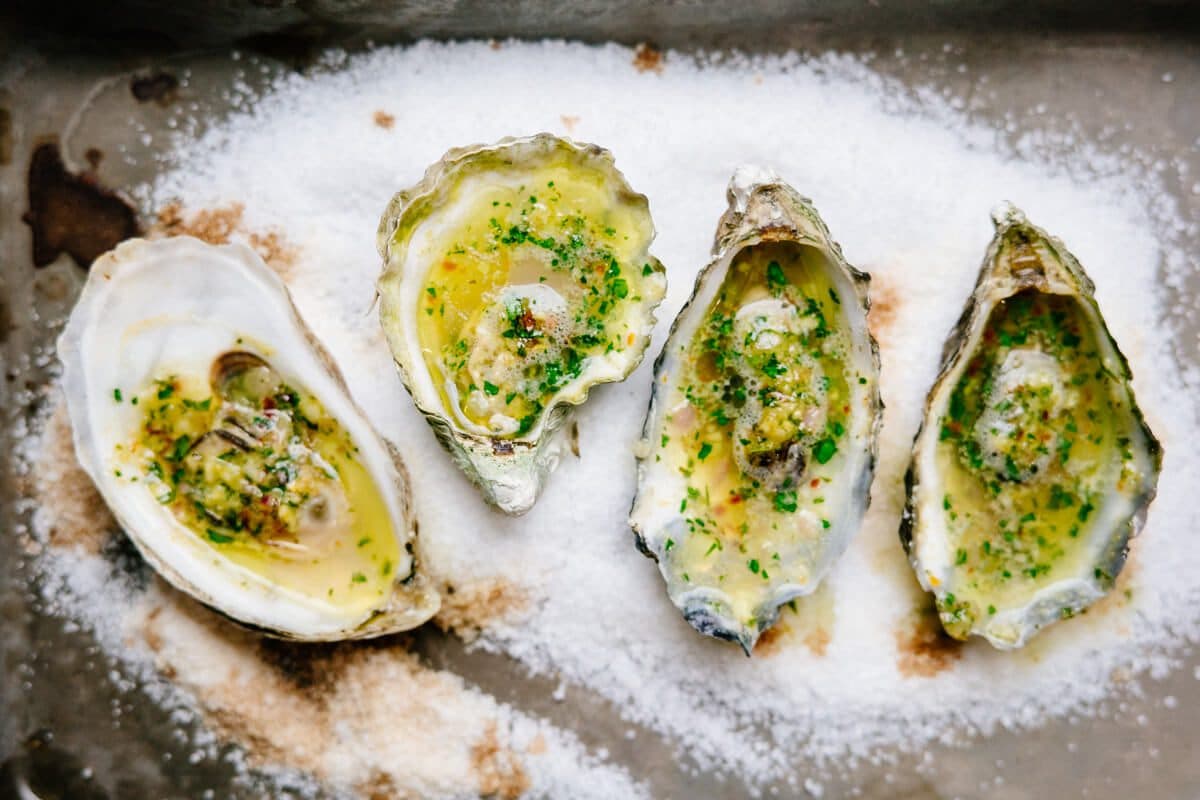 Grilled Oysters with Herb Butter